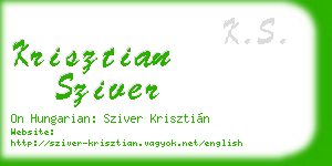 krisztian sziver business card