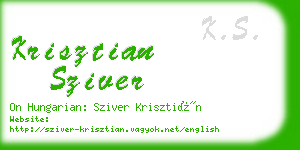 krisztian sziver business card